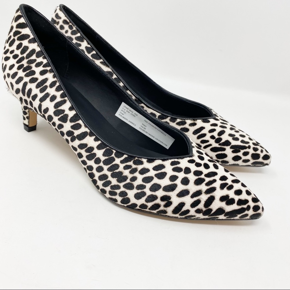 NIB Clarks Laina55 Leather Animal Print Heels - Picture 1 of 12